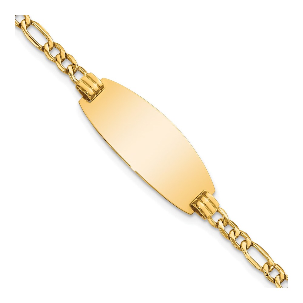 14K Yellow Gold Figaro ID Bracelet