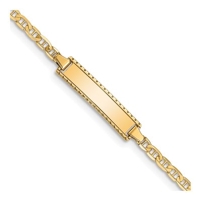 14K Yellow Gold Baby ID Bracelet