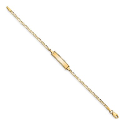 14K Yellow Gold Figaro ID Bracelet – view 3