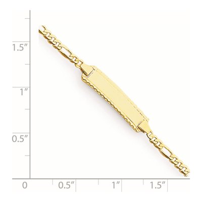 14K Yellow Gold Figaro ID Bracelet – view 5