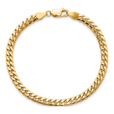 14K Yellow Gold 4.3mm Miami Cuban Chain Bracelet – view 5
