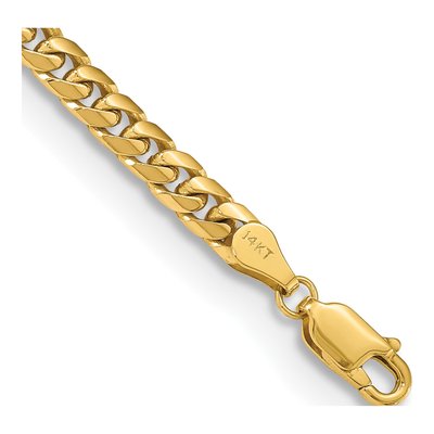 14K Yellow Gold 4.3mm Miami Cuban Chain Bracelet
