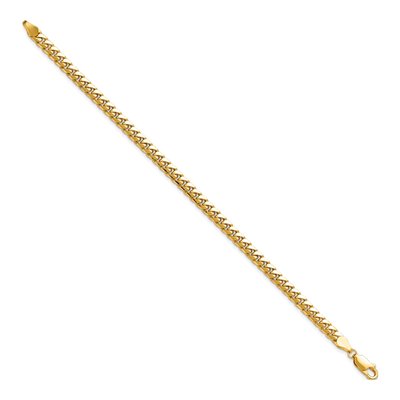 14K Yellow Gold 4.3mm Miami Cuban Chain Anklet – view 2