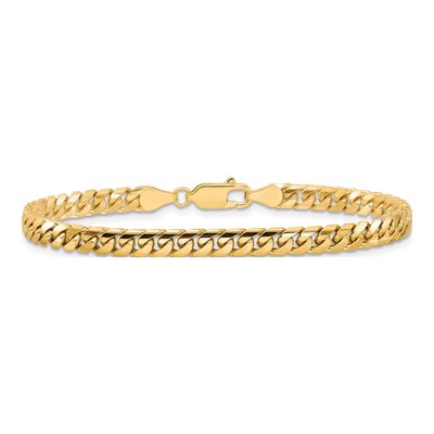 14K Yellow Gold 4.3mm Miami Cuban Chain Anklet – view 3