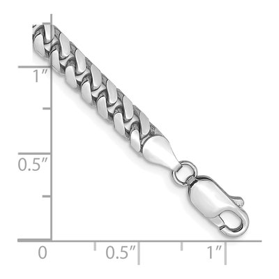 14K White Gold 4.3mm Miami Cuban Chain Bracelet – view 2