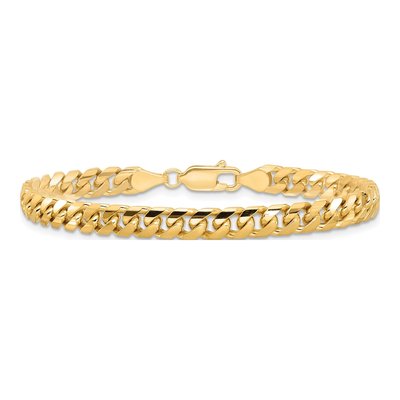 14K Yellow Gold 5mm Miami Cuban Chain Bracelet – view 3
