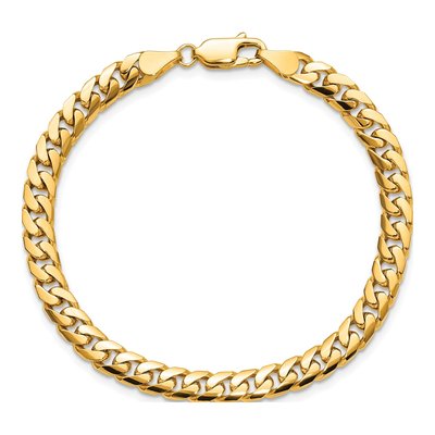 14K Yellow Gold 5mm Miami Cuban Chain Bracelet – view 4