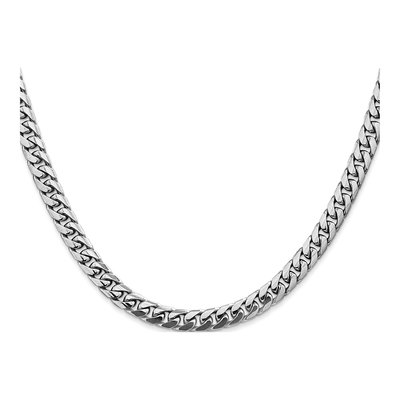 14K White Gold 5mm Miami Cuban Chain – view 2