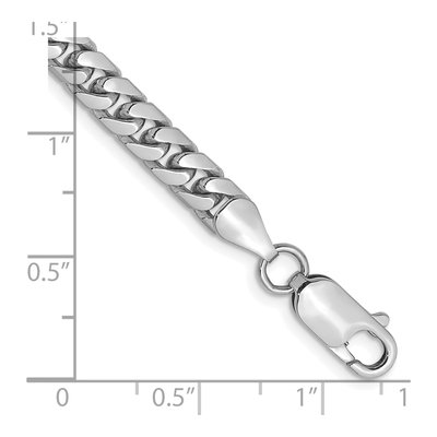 14K White Gold 5mm Miami Cuban Chain Bracelet – view 2