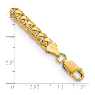 14K Yellow Gold 5.5mm Miami Cuban Chain Bracelet – view 3