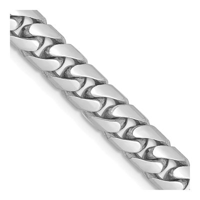 14K White Gold 5.5mm Miami Cuban Chain
