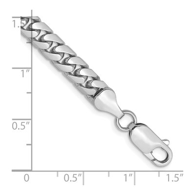 14K White Gold 5.5mm Miami Cuban Chain Bracelet – view 2