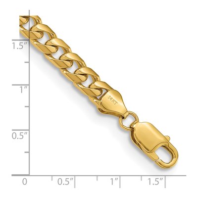 14K Yellow Gold 6.25mm Miami Cuban Chain Bracelet – view 3