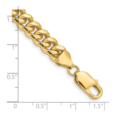 14K Yellow Gold 6.75mm Miami Cuban Chain Bracelet – view 3