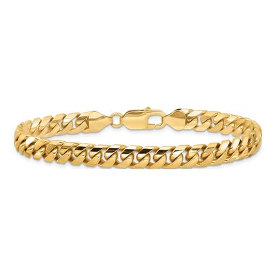 14K Yellow Gold 6.75mm Miami Cuban Chain Bracelet – view 4