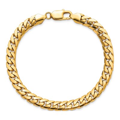 14K Yellow Gold 6.75mm Miami Cuban Chain Bracelet – view 5