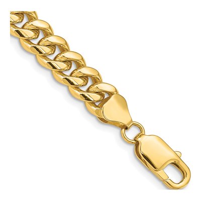 14K Yellow Gold 6.75mm Miami Cuban Chain Bracelet