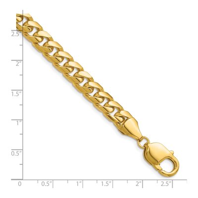 14K Yellow Gold 8mm Miami Cuban Chain Bracelet – view 3