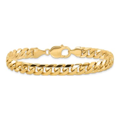 14K Yellow Gold 8mm Miami Cuban Chain Bracelet – view 4