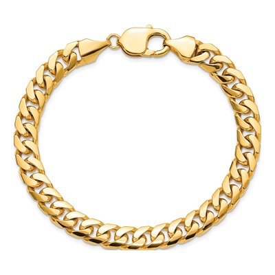 14K Yellow Gold 8mm Miami Cuban Chain Bracelet – view 5