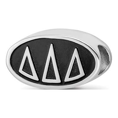 Delta Delta Delta Sterling Silver Tri Bead