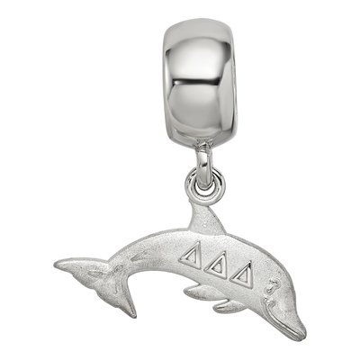 Delta Delta Delta Sterling Silver Dolphin Bead – view 4