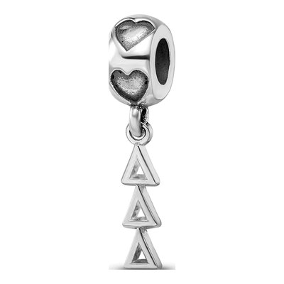 Delta Delta Delta Sterling Silver Letter Bead