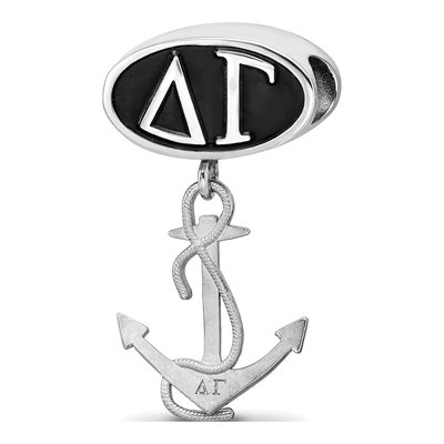 Delta Gamma Sterling Silver Sorority Dangle Bead