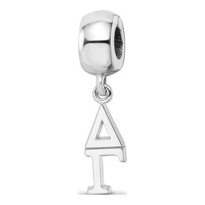 Delta Gamma Sterling Silver Vertical Letter Bead