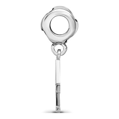 Delta Gamma Sterling Silver Heart Bead – view 3