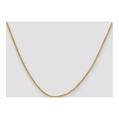 14K Yellow Gold 2mm Semi-Solid Diamond-Cut Rope Chain – view 5