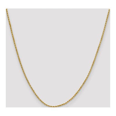 14K Yellow Gold 2mm Semi-Solid Diamond-Cut Rope Chain – view 5