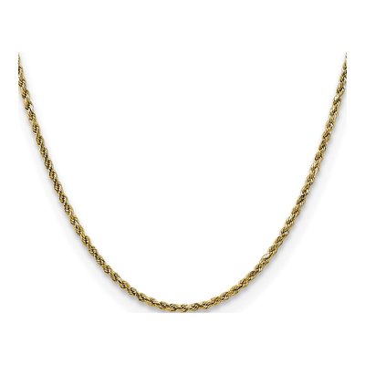 14K Yellow Gold 2.25mm Semi-Solid Diamond-Cut Rope Chain – view 3