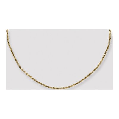 14K Yellow Gold 2.25mm Semi-Solid Diamond-Cut Rope Chain – view 5