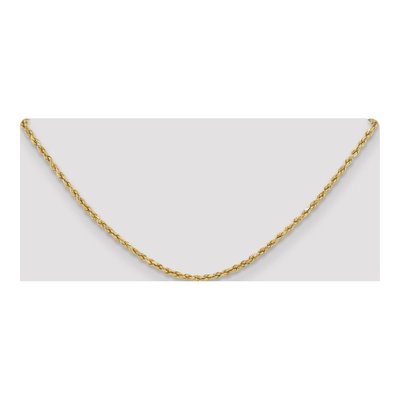 14K Yellow Gold 3mm Semi-Solid Diamond-Cut Rope Chain – view 5