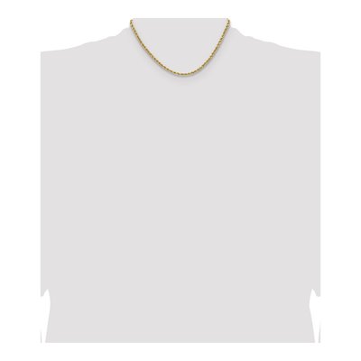 14K Yellow Gold 3.5mm Semi-Solid Diamond-Cut Rope Chain – view 5