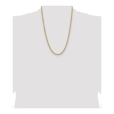 14K Yellow Gold 3.5mm Semi-Solid Diamond-Cut Rope Chain – view 5