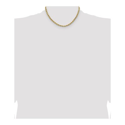 14K Yellow Gold 4.9mm Semi-Solid Diamond-Cut Rope Chain – view 5
