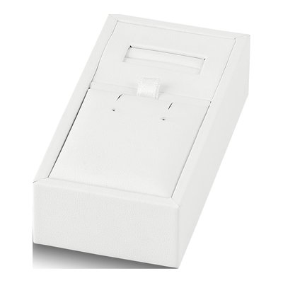White Leatherette Combo Tray for Earring, Ring & Pendant
