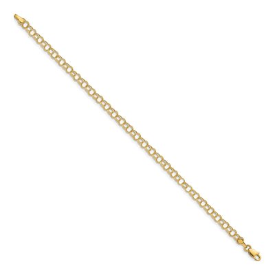 14K Yellow Gold Hollow Link Charm Bracelet – view 2