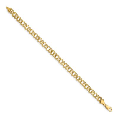 14K Yellow Gold Double Link Charm Bracelet – view 3