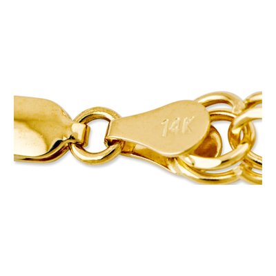 14K Yellow Gold Double Link Charm Bracelet – view 6