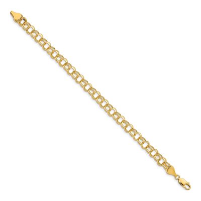 14K Yellow Gold Double Link Charm Bracelet – view 3