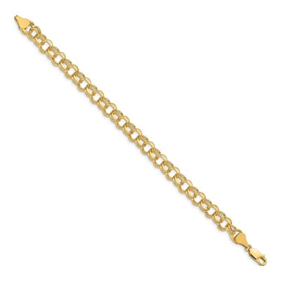 14K Yellow Gold Double Link Charm Bracelet – view 3