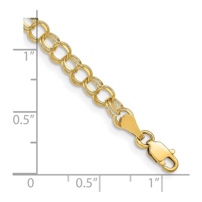14K Yellow Gold Double Link Charm Bracelet – view 4