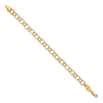 14K Yellow Gold Triple Link Charm Bracelet – view 3