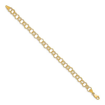 14K Yellow Gold Triple Link Charm Bracelet – view 3