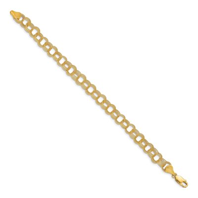14K Yellow Gold Triple Link Charm Bracelet – view 3