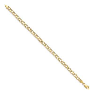 14K Yellow Gold Hollow Link Charm Bracelet – view 3