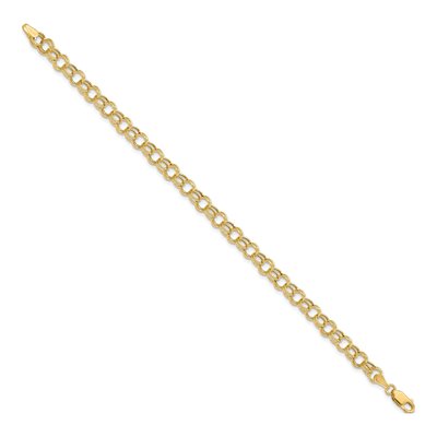14K Yellow Gold Hollow Charm Bracelet – view 3
